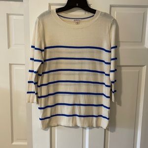 Merona • Blue and White Striped Sweater